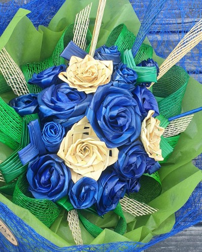 $125 Custom Made FLAX Bouquet