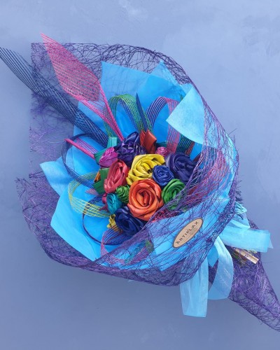 Rainbow Flax Bouquet (Large) - PURPLE
