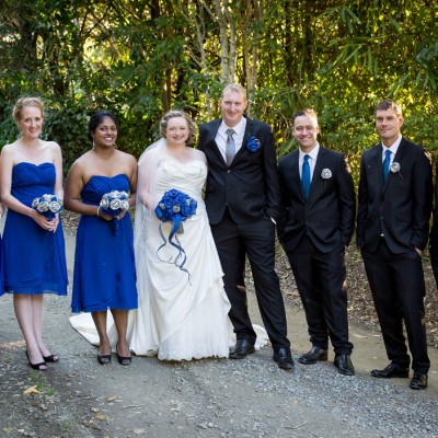 Louise and her bridal party in 2014