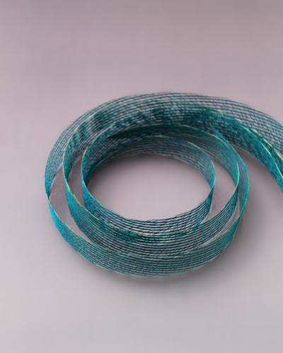 12 Turquoise Curled Hapene Ribbon