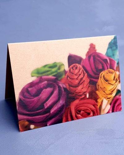 Rainbow Flax Flower Greeting Card